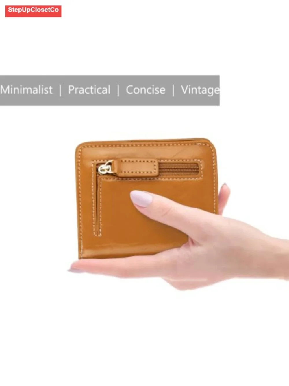 RFID Blocking Small Bifold Leather Wallet with ID Window